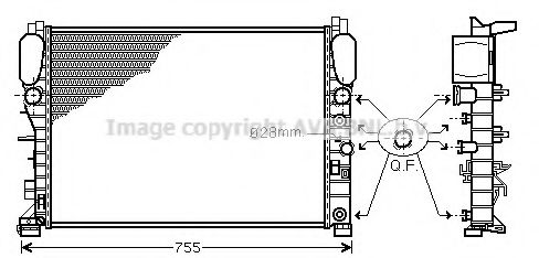 Imagine Radiator, racire motor AVA QUALITY COOLING MSA2342