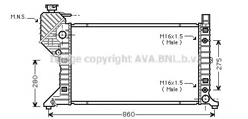 Imagine Radiator, racire motor AVA QUALITY COOLING MSA2343