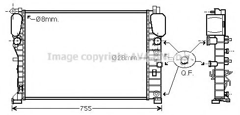 Imagine Radiator, racire motor AVA QUALITY COOLING MSA2449