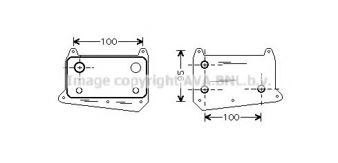 Imagine Radiator ulei, ulei motor AVA QUALITY COOLING MSA3376