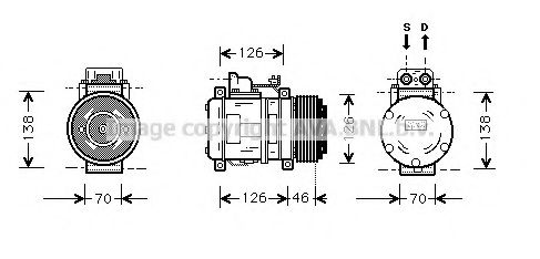 Imagine Compresor, climatizare AVA QUALITY COOLING MSK097