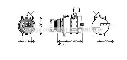 Imagine Compresor, climatizare AVA QUALITY COOLING MSK438