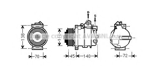 Imagine Compresor, climatizare AVA QUALITY COOLING MSK561