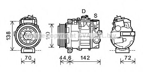 Imagine Compresor, climatizare AVA QUALITY COOLING MSK611