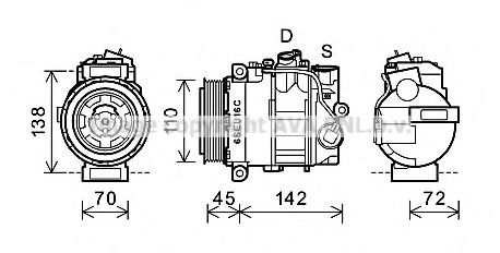 Imagine Compresor, climatizare AVA QUALITY COOLING MSK614