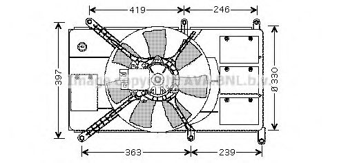 Imagine Ventilator, radiator AVA QUALITY COOLING MT7522