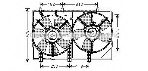 Imagine Ventilator, radiator AVA QUALITY COOLING MT7523