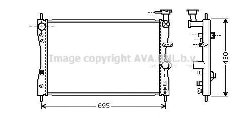 Imagine Radiator, racire motor AVA QUALITY COOLING MTA2172