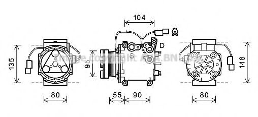 Imagine Compresor, climatizare AVA QUALITY COOLING MTK242