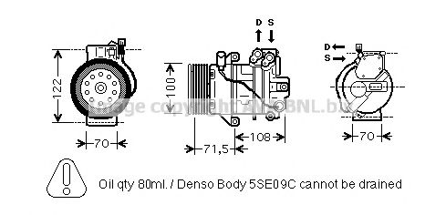 Imagine Compresor, climatizare AVA QUALITY COOLING MTK249