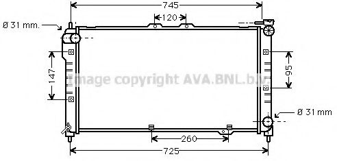 Imagine Radiator, racire motor AVA QUALITY COOLING MZ2101