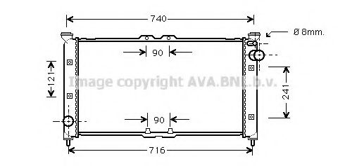 Imagine Radiator, racire motor AVA QUALITY COOLING MZ2135