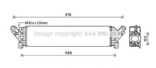 Imagine Intercooler, compresor AVA QUALITY COOLING MZ4277