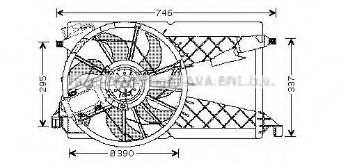 Imagine Ventilator, radiator AVA QUALITY COOLING MZ7530