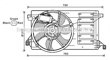 Imagine Ventilator, radiator AVA QUALITY COOLING MZ7545