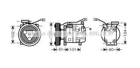 Imagine Compresor, climatizare AVA QUALITY COOLING MZAK207