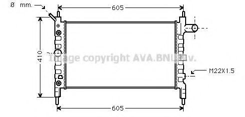 Imagine Radiator, racire motor AVA QUALITY COOLING OL2026