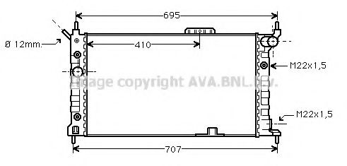 Imagine Radiator, racire motor AVA QUALITY COOLING OL2169