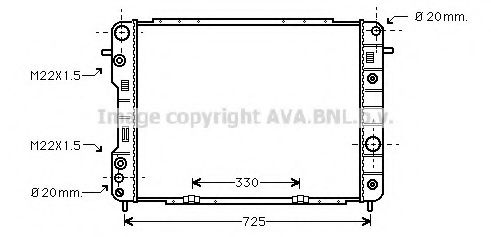 Imagine Radiator, racire motor AVA QUALITY COOLING OL2199