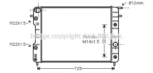 Imagine Radiator, racire motor AVA QUALITY COOLING OL2202