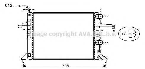 Imagine Radiator, racire motor AVA QUALITY COOLING OL2257