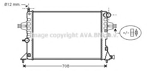 Imagine Radiator, racire motor AVA QUALITY COOLING OL2296