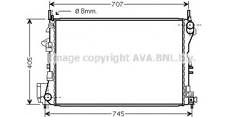 Imagine Radiator, racire motor AVA QUALITY COOLING OL2339