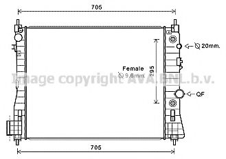 Radiator, racire motor AVA QUALITY COOLING OL2655