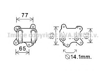 Imagine Radiator ulei, ulei motor AVA QUALITY COOLING OL3581