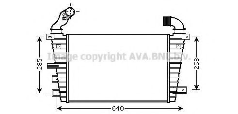 Imagine Intercooler, compresor AVA QUALITY COOLING OL4416