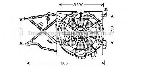 Imagine Ventilator, radiator AVA QUALITY COOLING OL7505