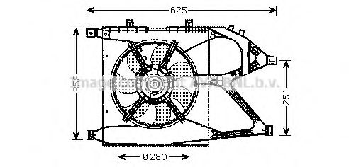 Imagine Ventilator, radiator AVA QUALITY COOLING OL7517