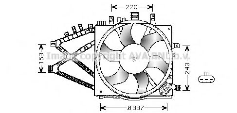 Imagine Ventilator, radiator AVA QUALITY COOLING OL7521