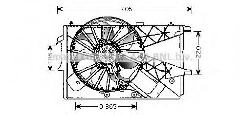 Imagine Ventilator, radiator AVA QUALITY COOLING OL7527