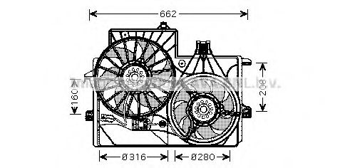 Imagine Ventilator, radiator AVA QUALITY COOLING OL7529