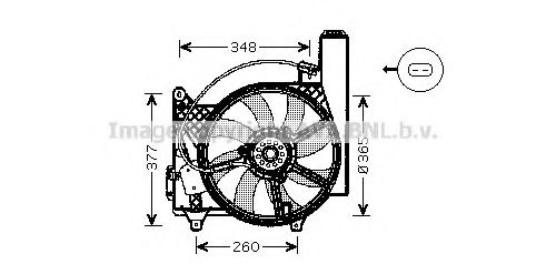 Imagine Ventilator, radiator AVA QUALITY COOLING OL7531