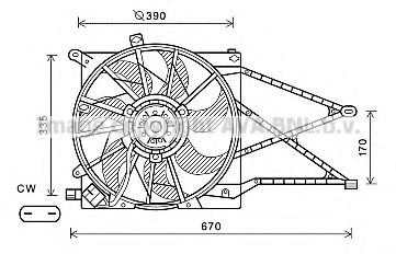 Imagine Ventilator, radiator AVA QUALITY COOLING OL7603