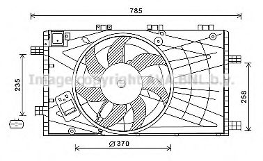 Imagine Ventilator, radiator AVA QUALITY COOLING OL7621