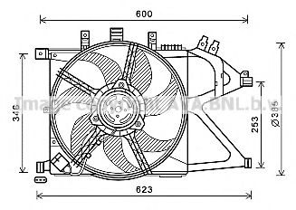 Imagine Ventilator, radiator AVA QUALITY COOLING OL7660