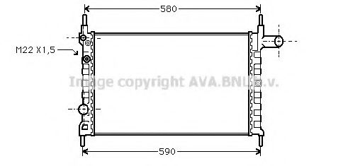 Imagine Radiator, racire motor AVA QUALITY COOLING OLA2150