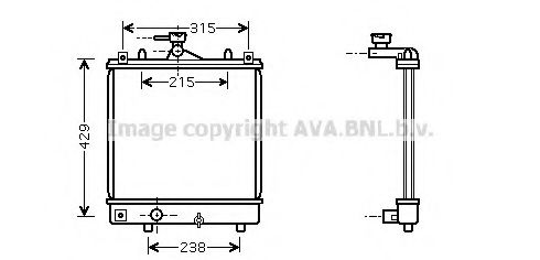 Imagine Radiator, racire motor AVA QUALITY COOLING OLA2330