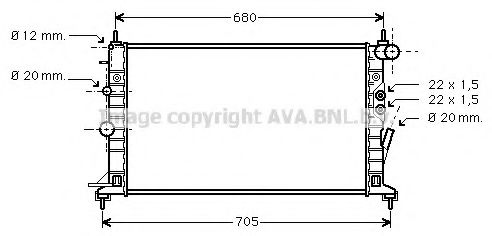 Imagine Radiator, racire motor AVA QUALITY COOLING OLA2359