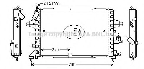 Imagine Radiator, racire motor AVA QUALITY COOLING OLA2364