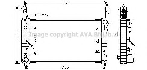 Imagine Radiator, racire motor AVA QUALITY COOLING OLA2424