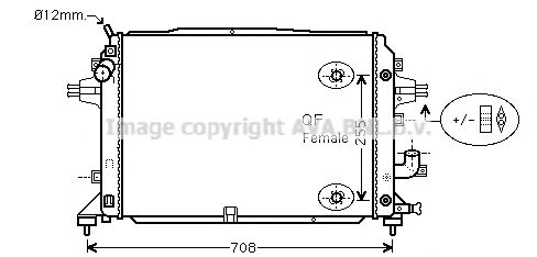 Imagine Radiator, racire motor AVA QUALITY COOLING OLA2460