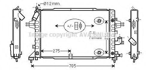 Imagine Radiator, racire motor AVA QUALITY COOLING OLA2467