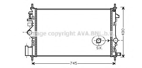 Imagine Radiator, racire motor AVA QUALITY COOLING OLA2474