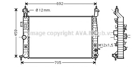 Imagine Radiator, racire motor AVA QUALITY COOLING OLA2582