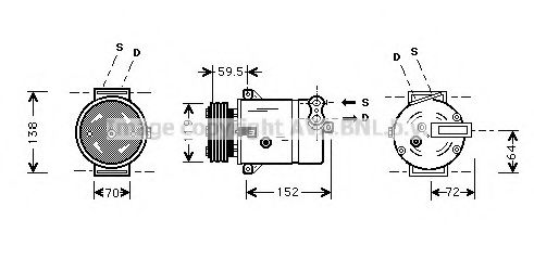 Imagine Compresor, climatizare AVA QUALITY COOLING OLAK279