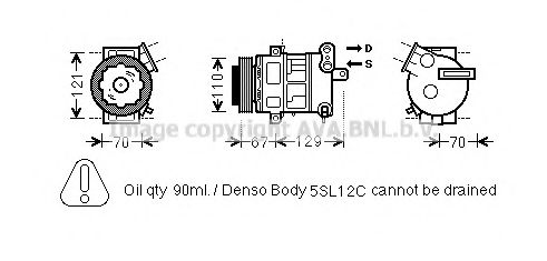 Imagine Compresor, climatizare AVA QUALITY COOLING OLAK558